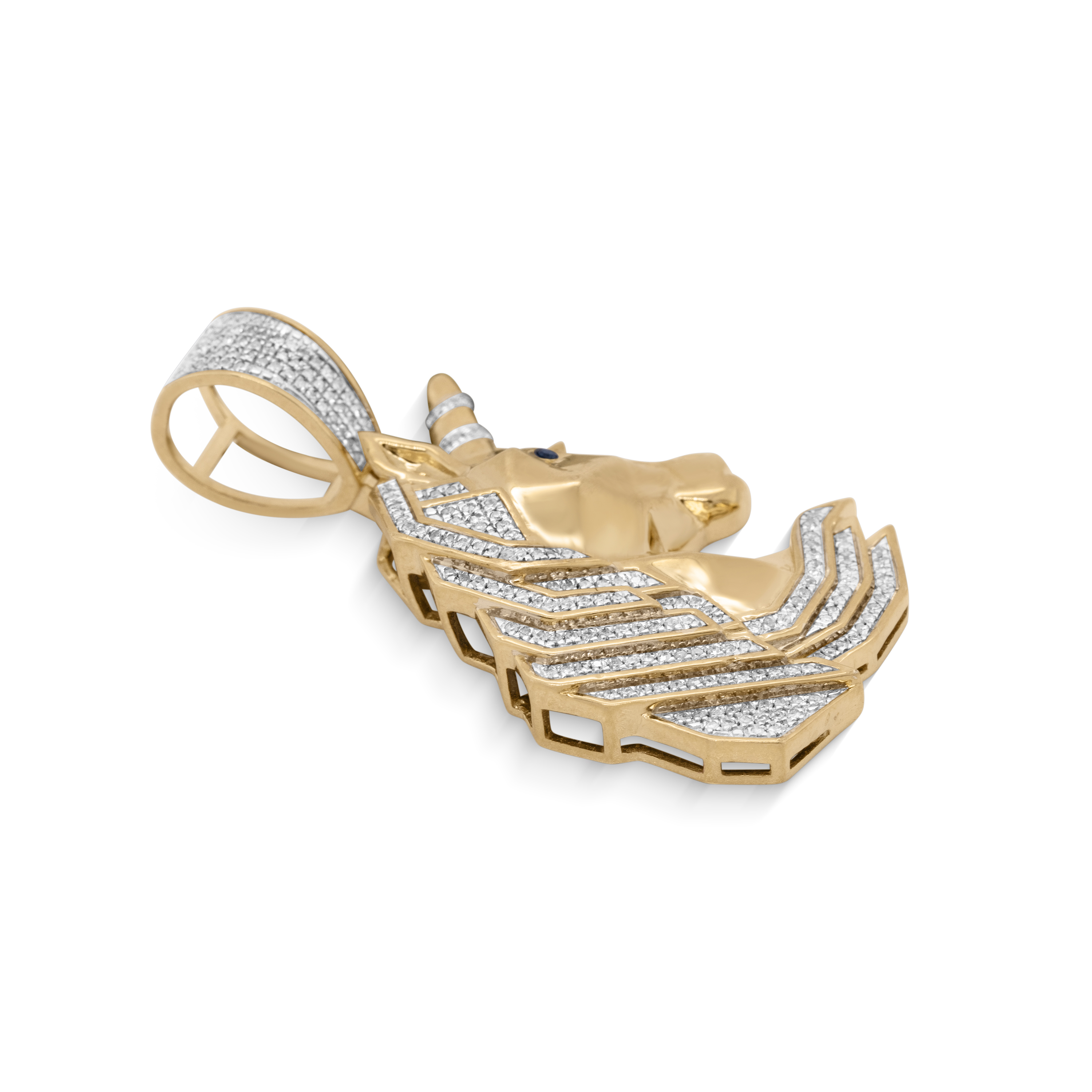 Diamond Unicorn pendant 0.36 ct. 10K Yellow Gold - Zena Jewellers